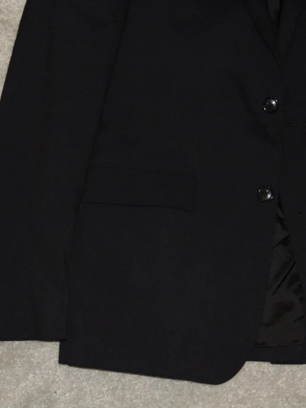 Zara Men's Blazer Suit Jacket Size 40 Black Polyester Two Button